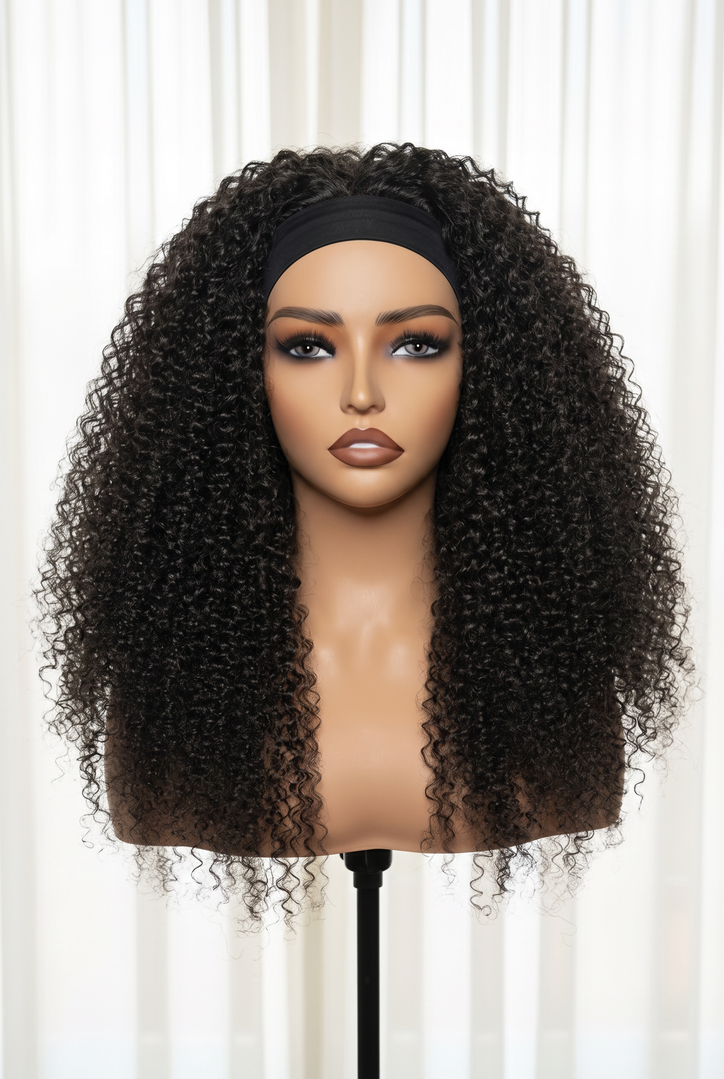 Wear and Go 180% Density Half Wig Messy Curly Human Hair
