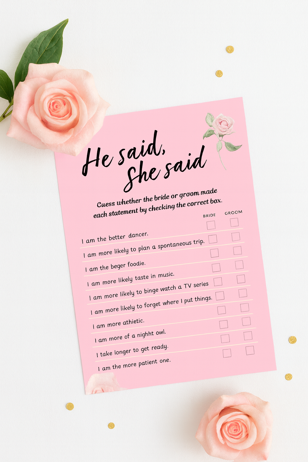 Bridal Shower Games Bundle | Printable Wedding Games | Ring Game, Wedding Word Scramble, He Said She Said, Bridal Bingo | Instant Download