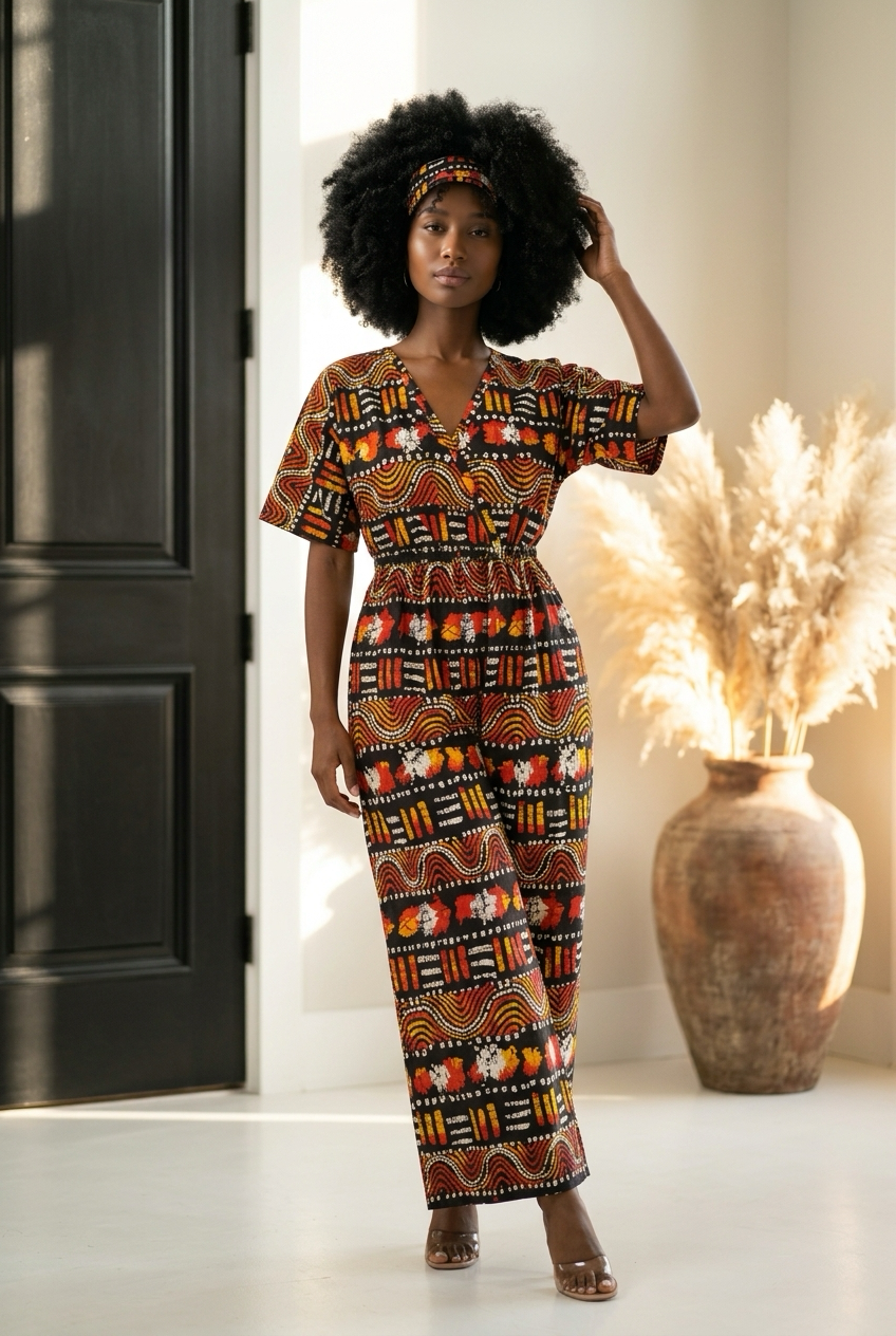 Ankara Wide-Leg Jumpsuit KVZ40 E