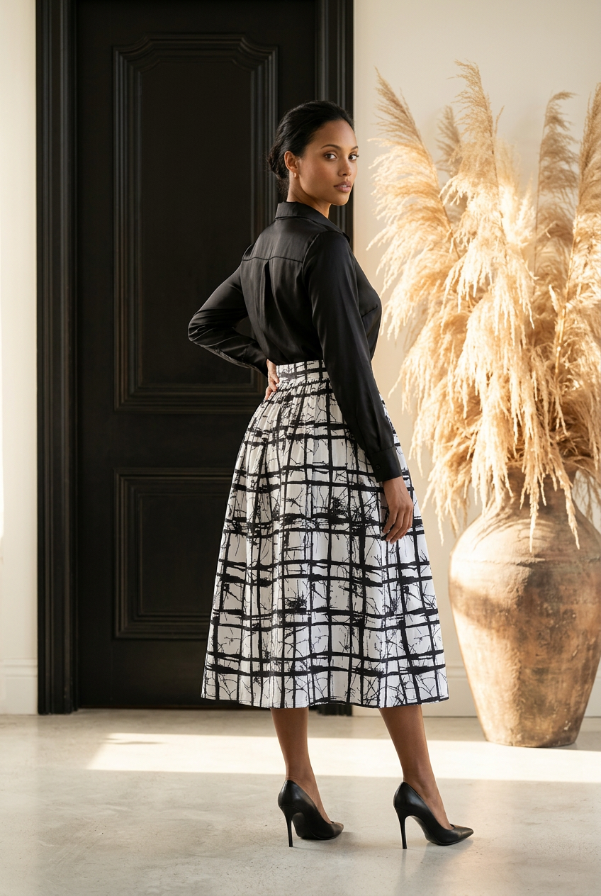 Ankara Midi Flare Skirt (1312 J)