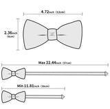 Men’s Silk Coordinated Black Bow Tie Set - Beige Floral 0557