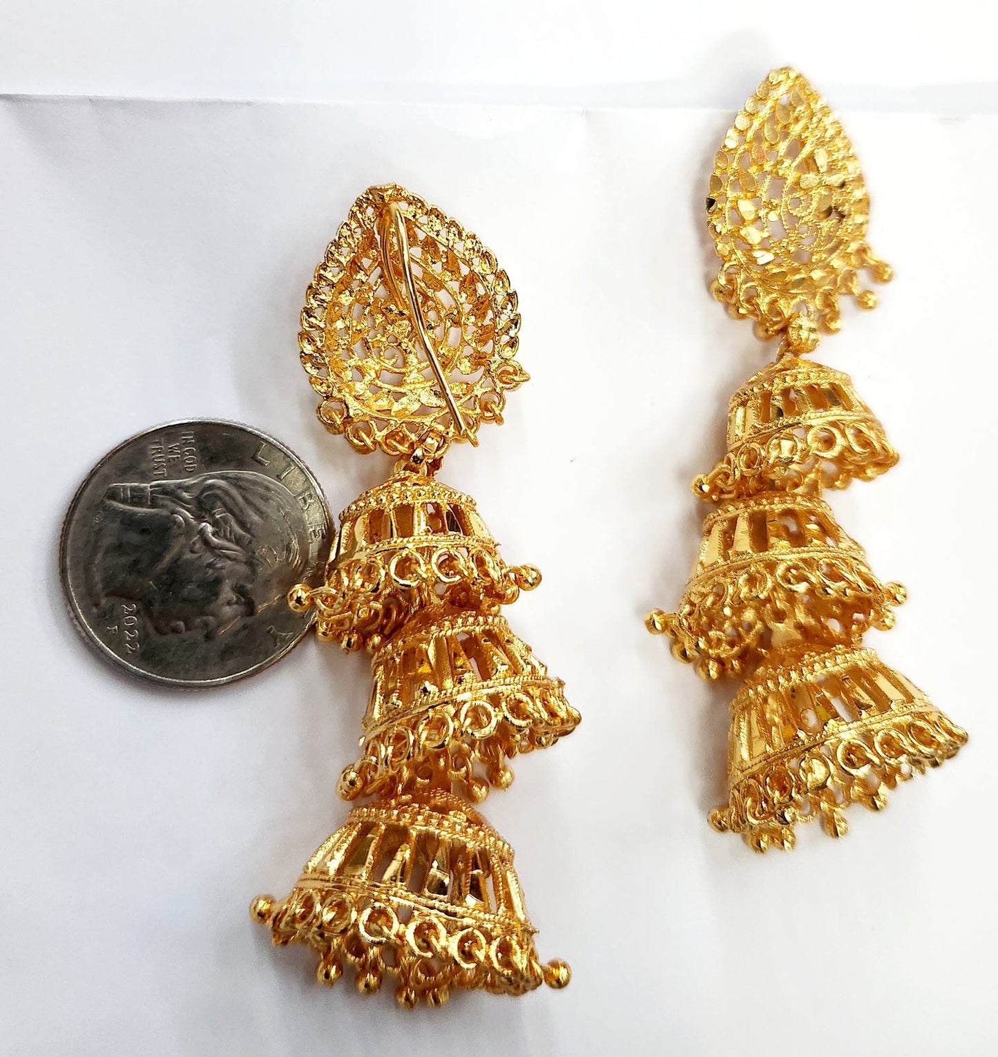 Gold Jumka Earrings C