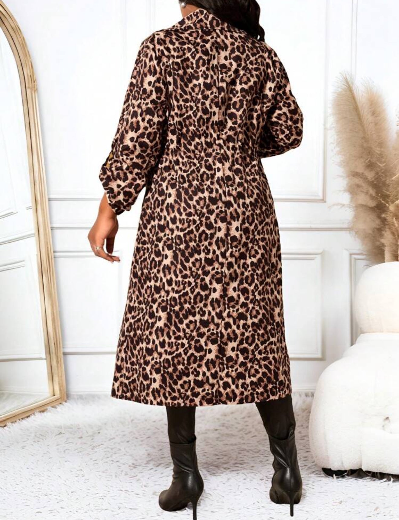 Animal Print Long Length Cardigan, Plus Size 12 - 20