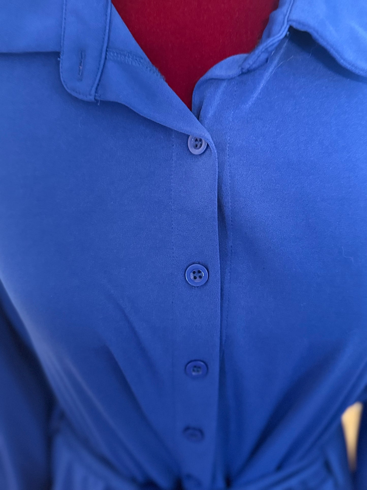 Plus Size Button Down Maxi Length Dress, 2XL