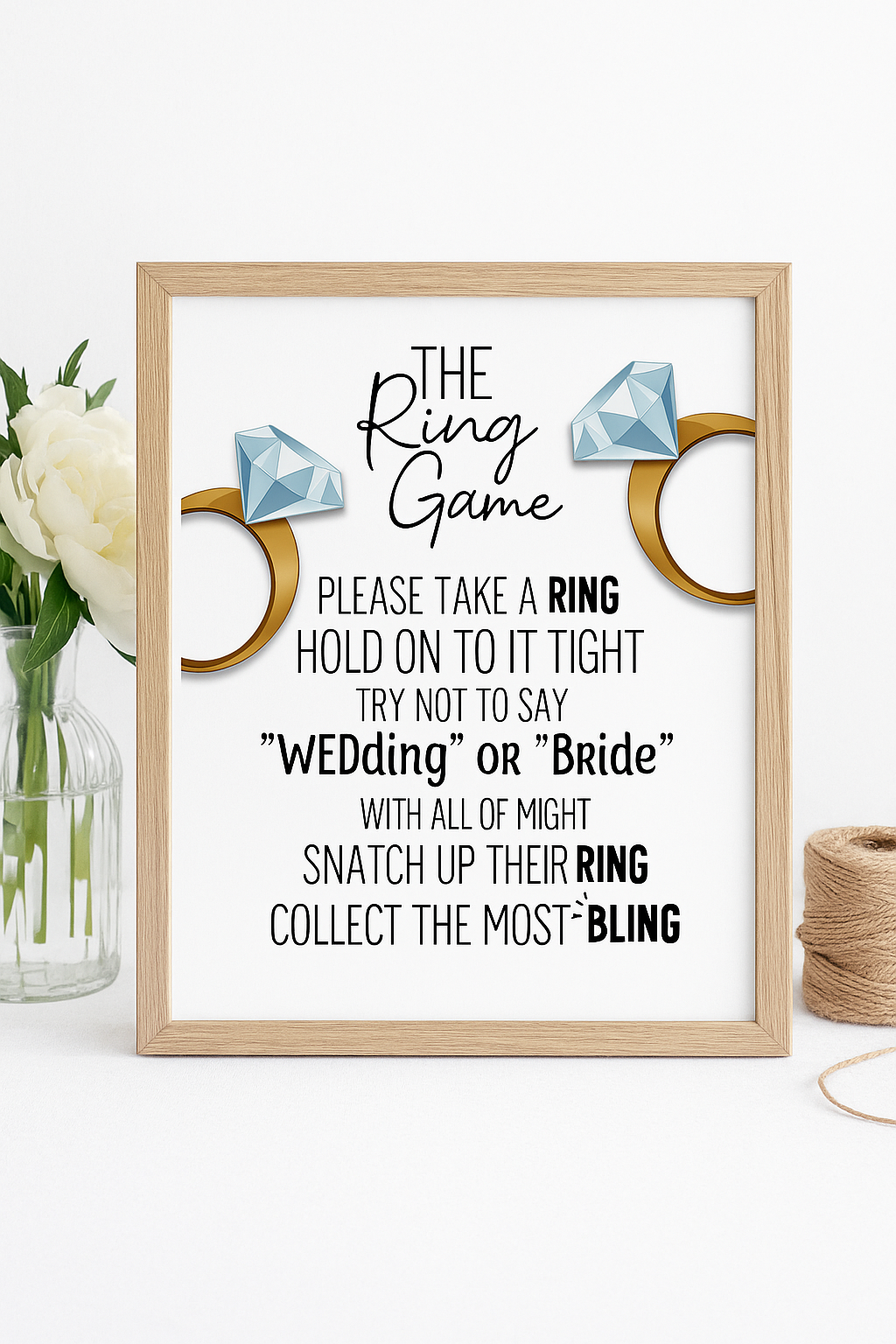 Bridal Shower Games Bundle | Printable Wedding Games | Ring Game, Wedding Word Scramble, He Said She Said, Bridal Bingo | Instant Download