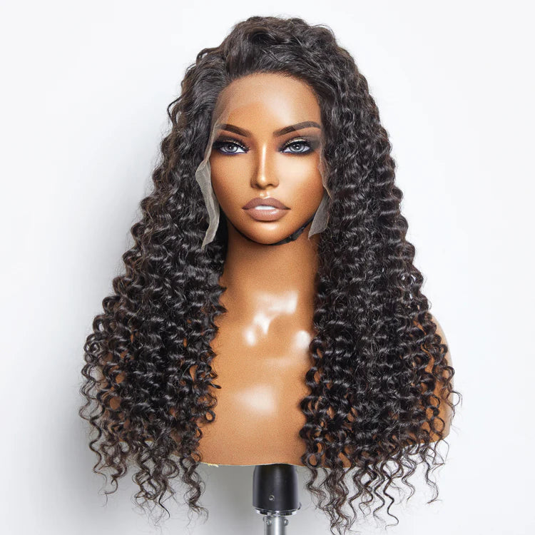 180% Density HD 13x6 Lace Frontal Wig Deep Curly Human Hair
