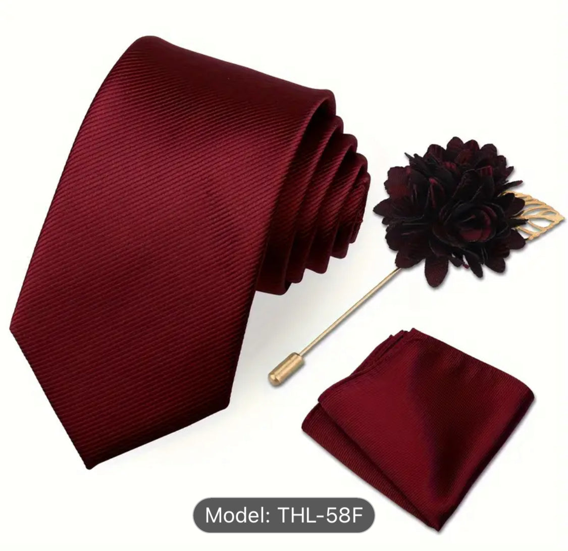 Men’s Coordinated Tie Set - Three Piece Set (58F) Available October 30th