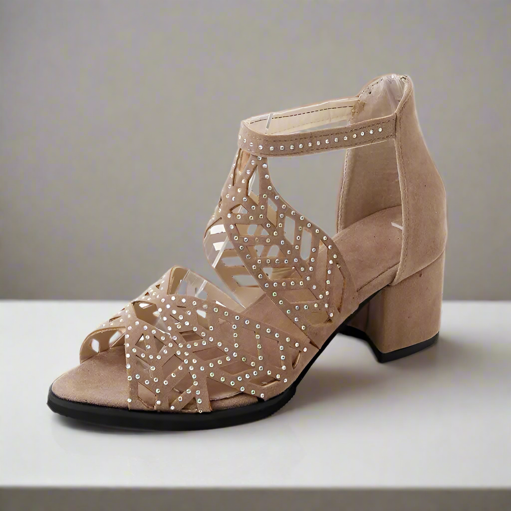 Open Toe Block Heels Sandals
