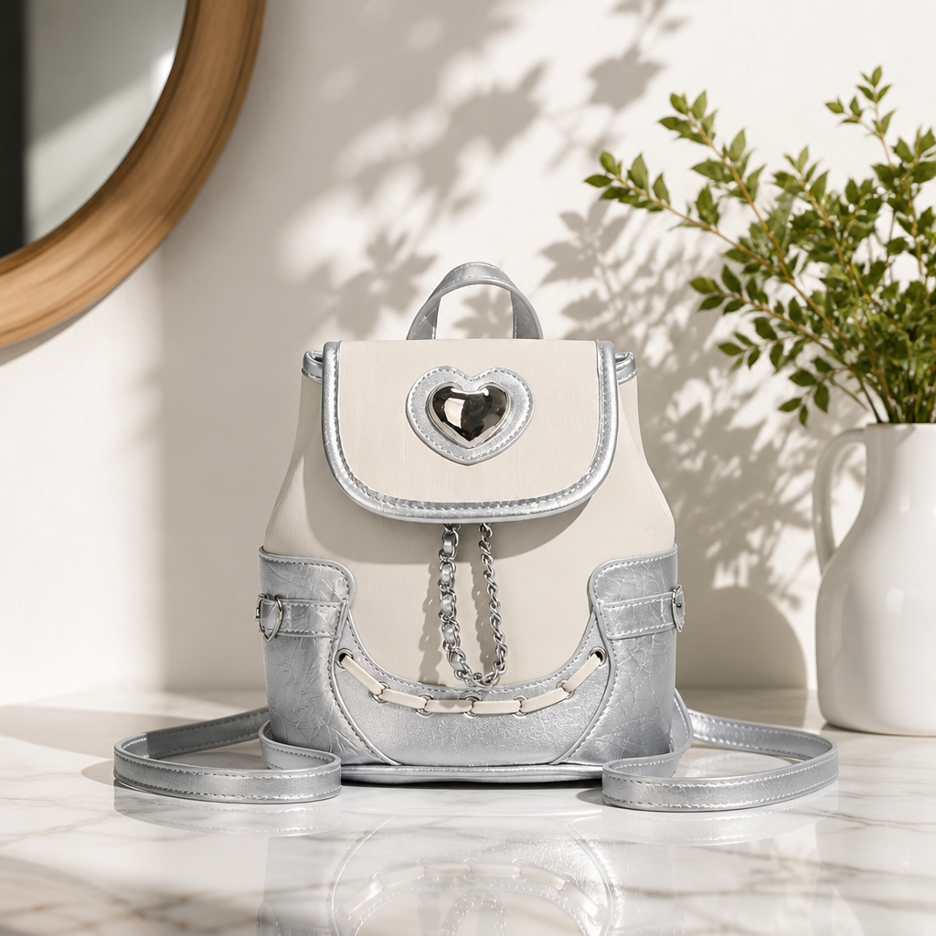 Heart Flap Backpack Bag