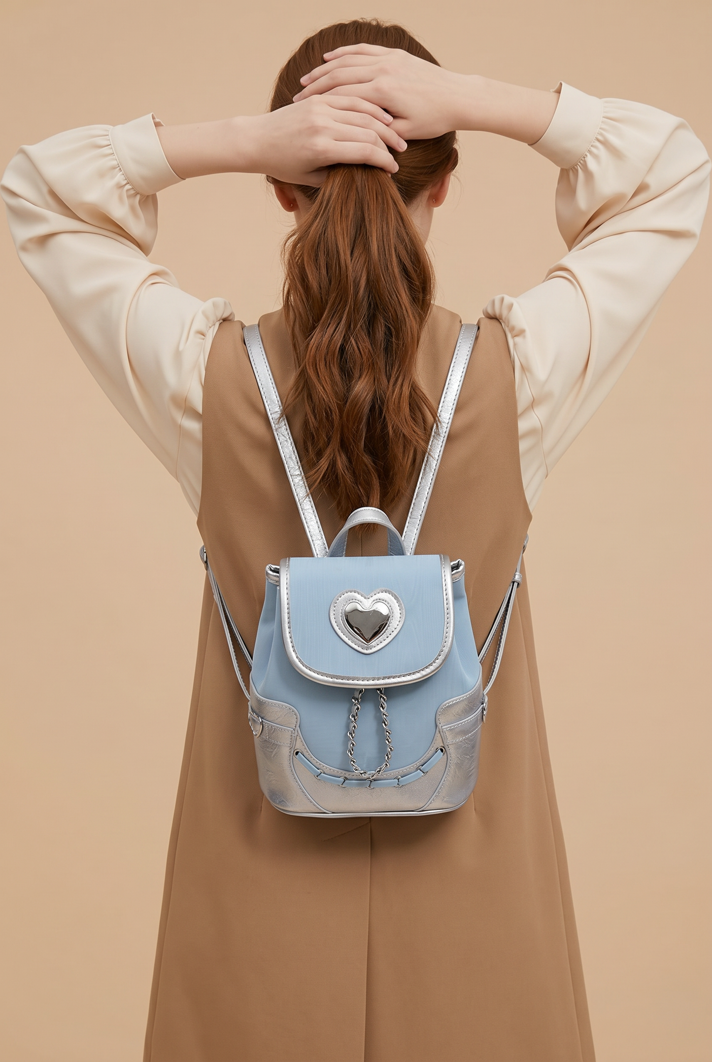 Heart Flap Backpack Bag