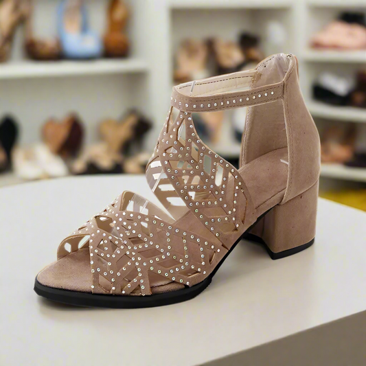 Open Toe Block Heels Sandals