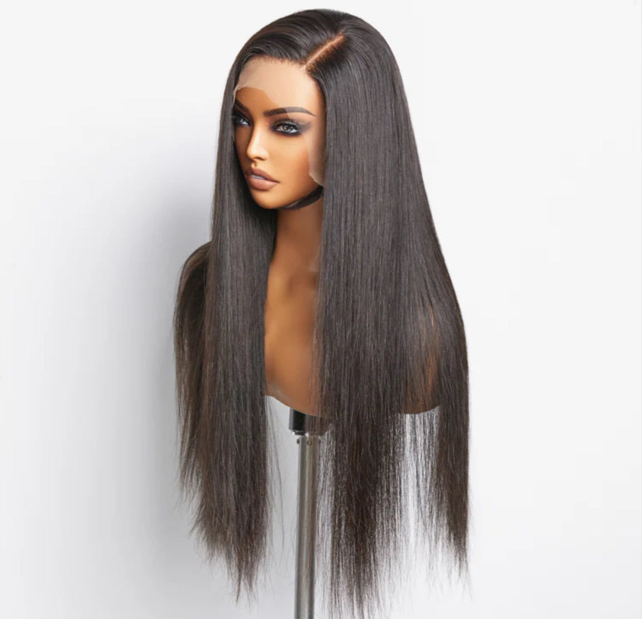 Glueless 3D Cap Pre-bleached Straight 13x4 Transparent Lace Front Wig 150% Density