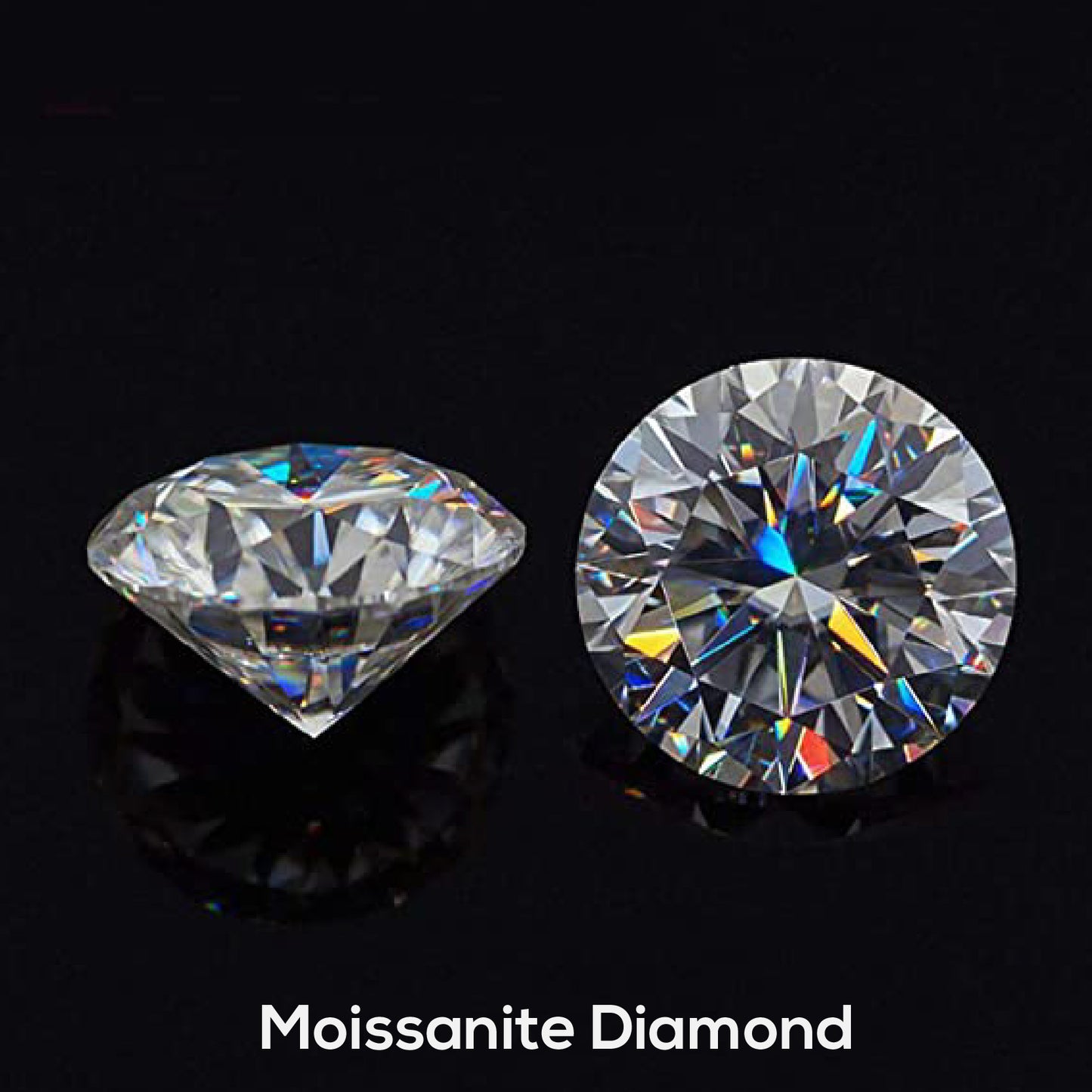 Moissanite Rhodium-Plated Earrings