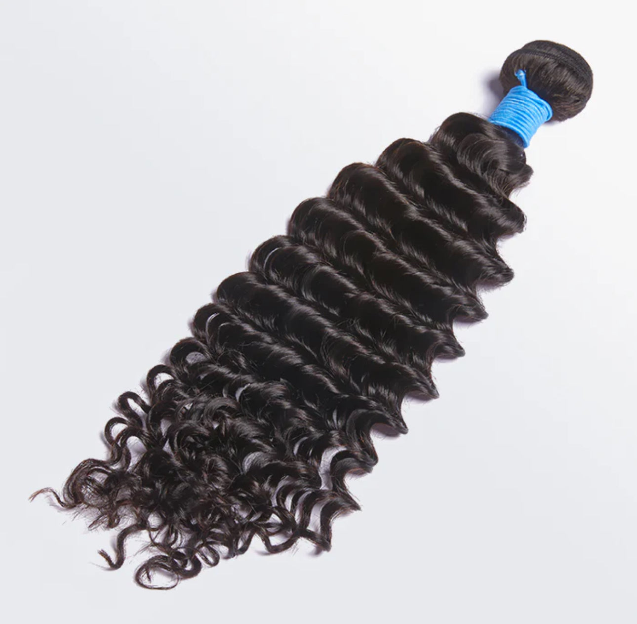 10-30 Inch Deep Wavy Virgin Brazilian Hair #1B Natural Black