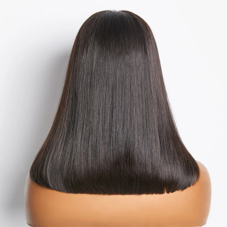 150% Density 5x5 Glueless Lace Closure Human Hair Bob Wig Straight