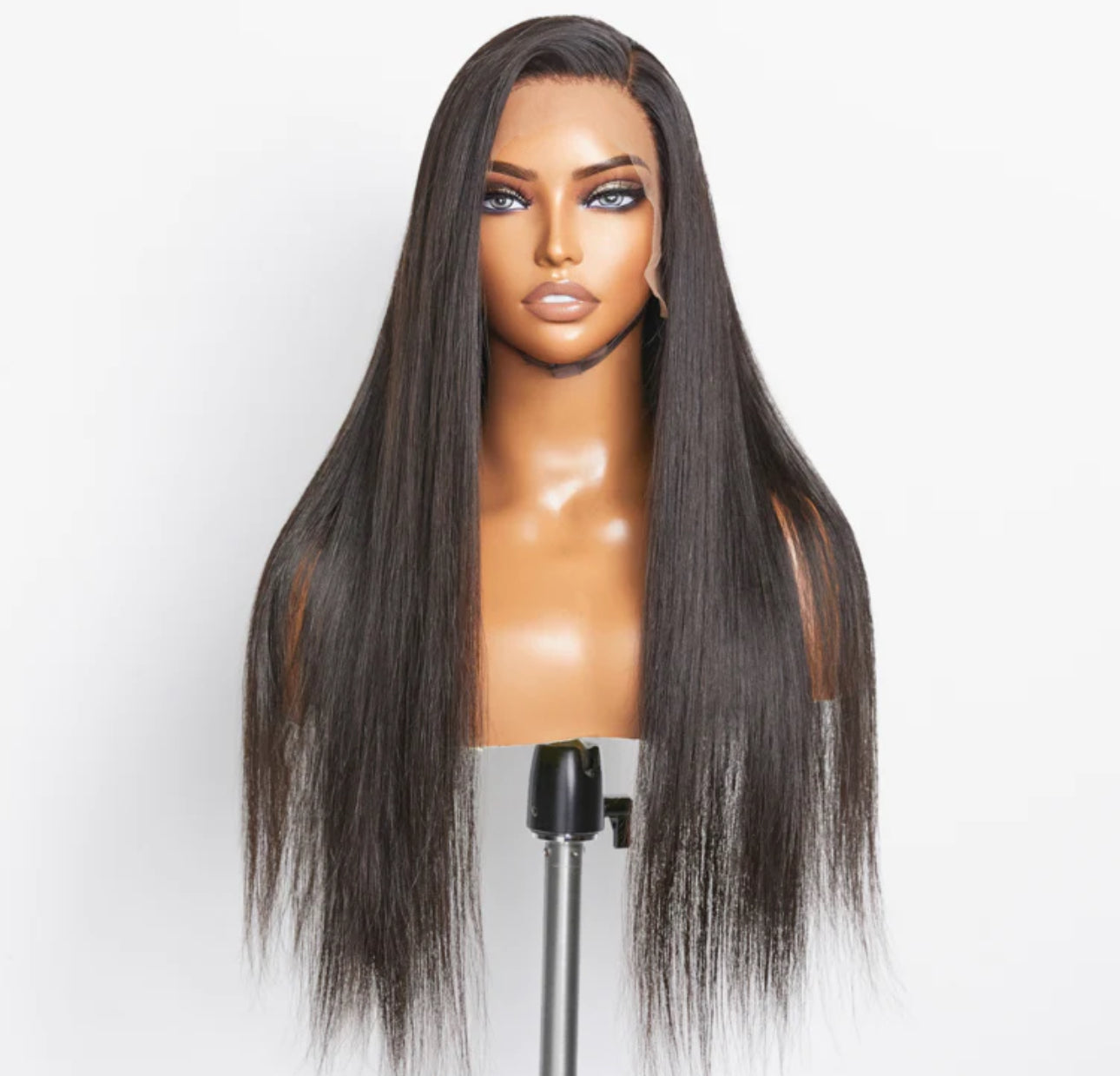 Glueless 3D Cap Pre-bleached Straight 13x4 Transparent Lace Front Wig 150% Density