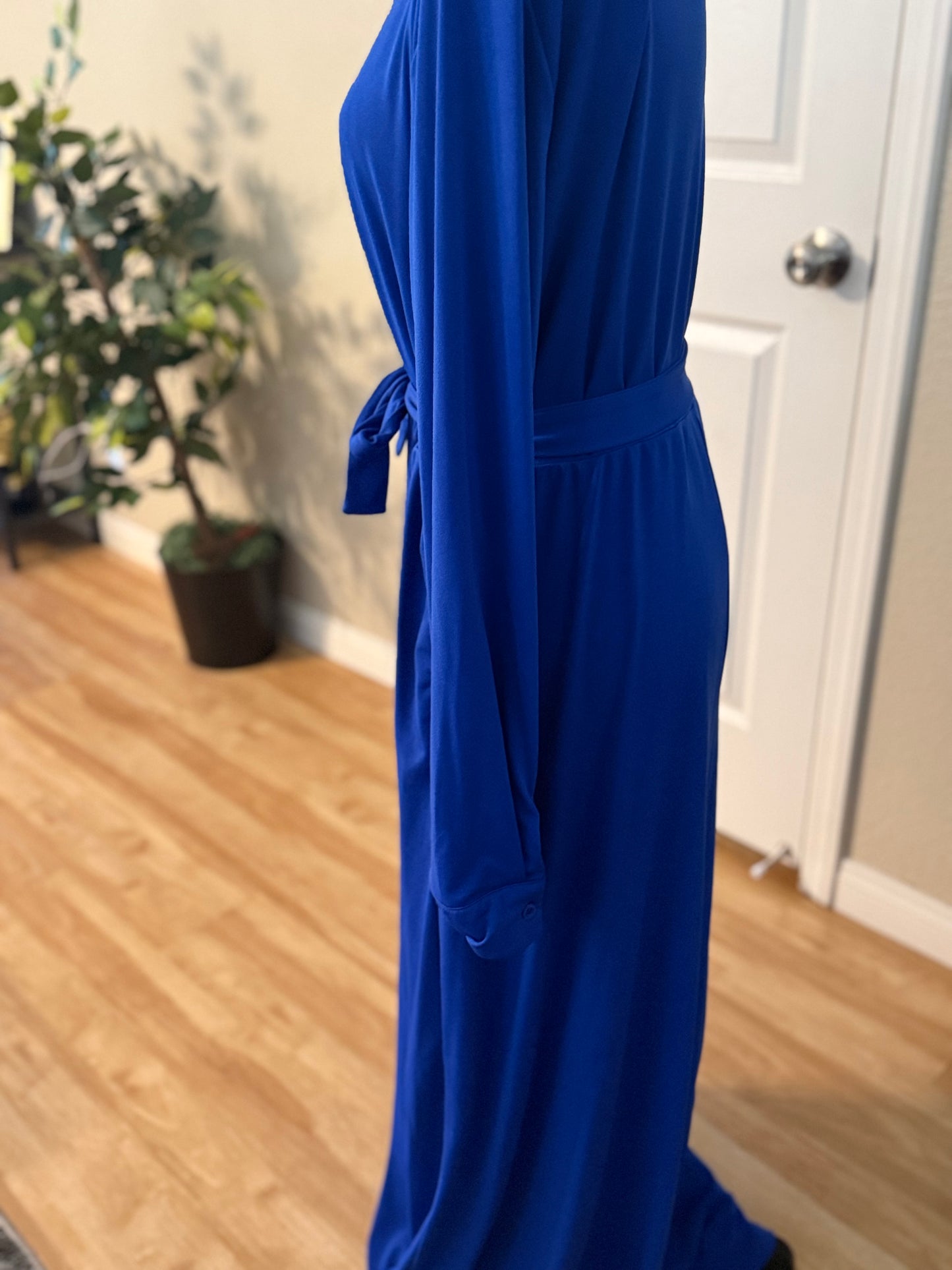 Plus Size Button Down Maxi Length Dress, 2XL