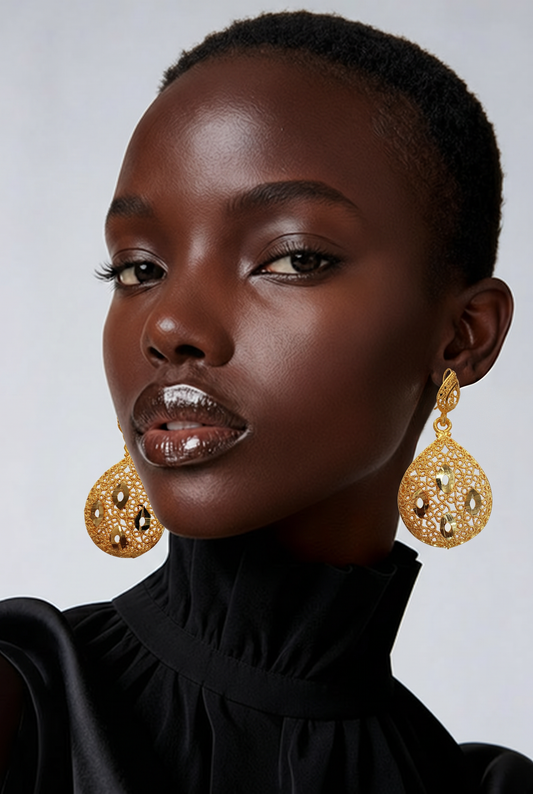 Gold Droplet Earrings (A)