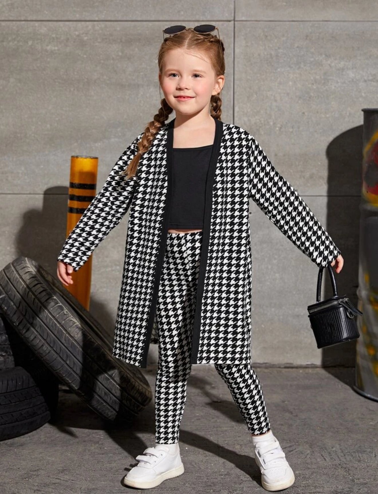 Mommy and Me Houndstooth Pants Set