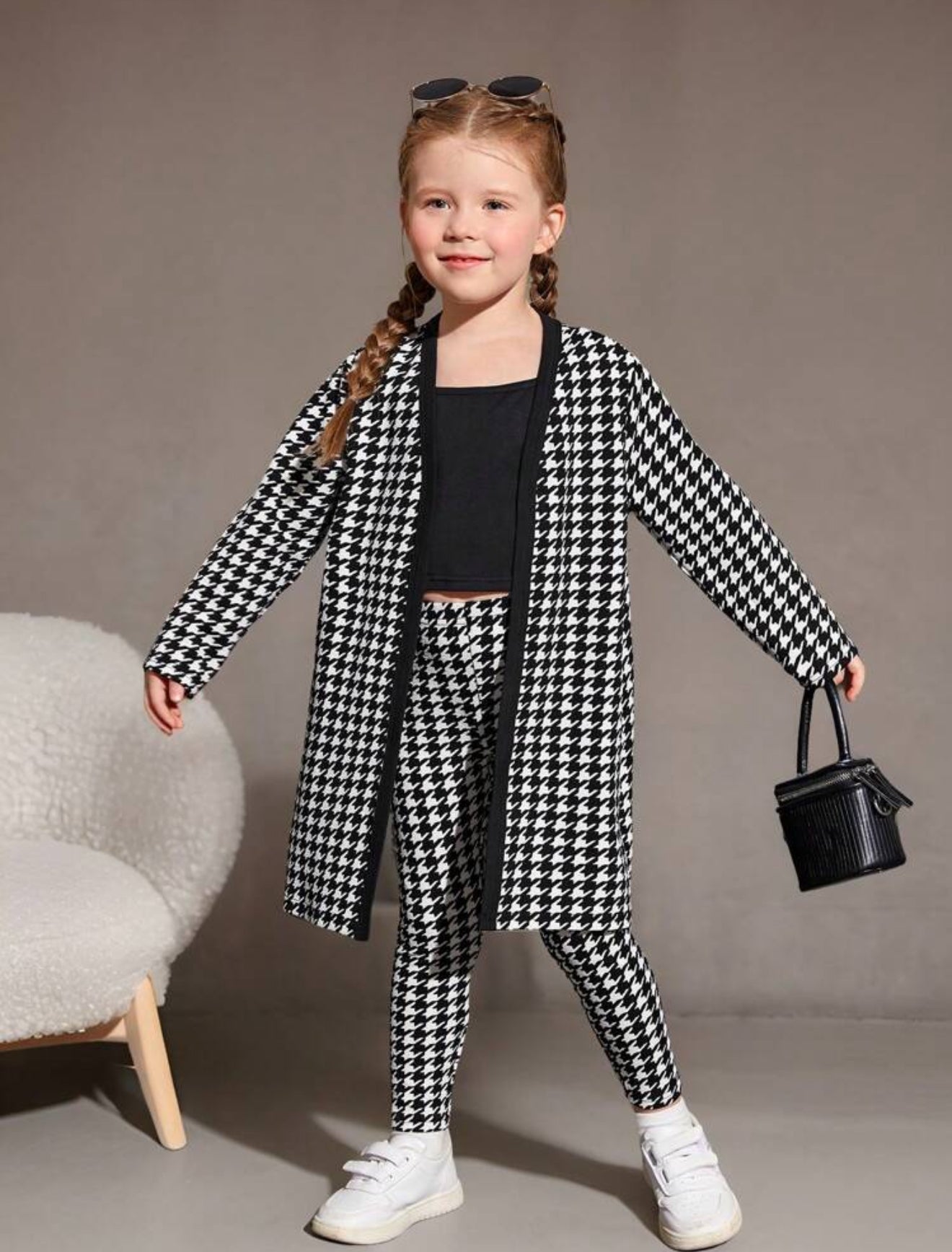 Mommy and Me Houndstooth Pants Set