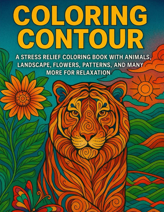 Color Contour Adult Coloring Book