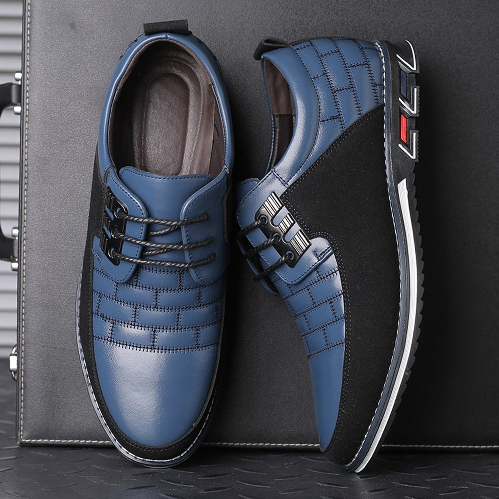 Mens Casual Classic Leather Breathable Shoes