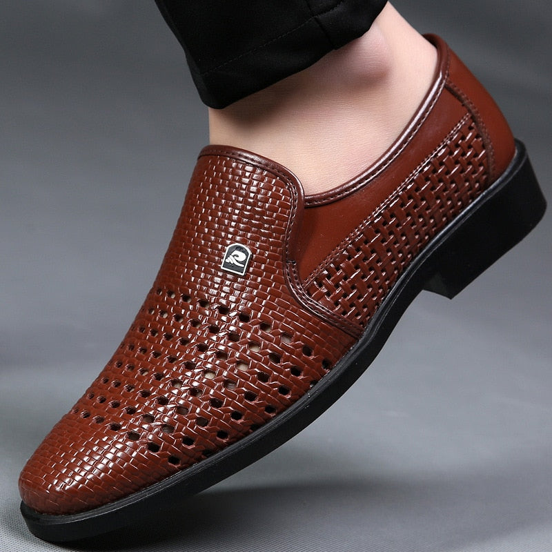 Mens Hollow Breathable Oxford Loafers