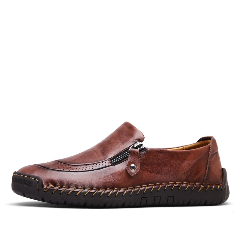 Men's leather casual loafers