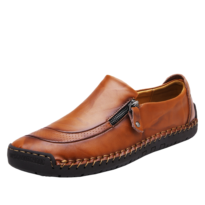 Men's leather casual loafers