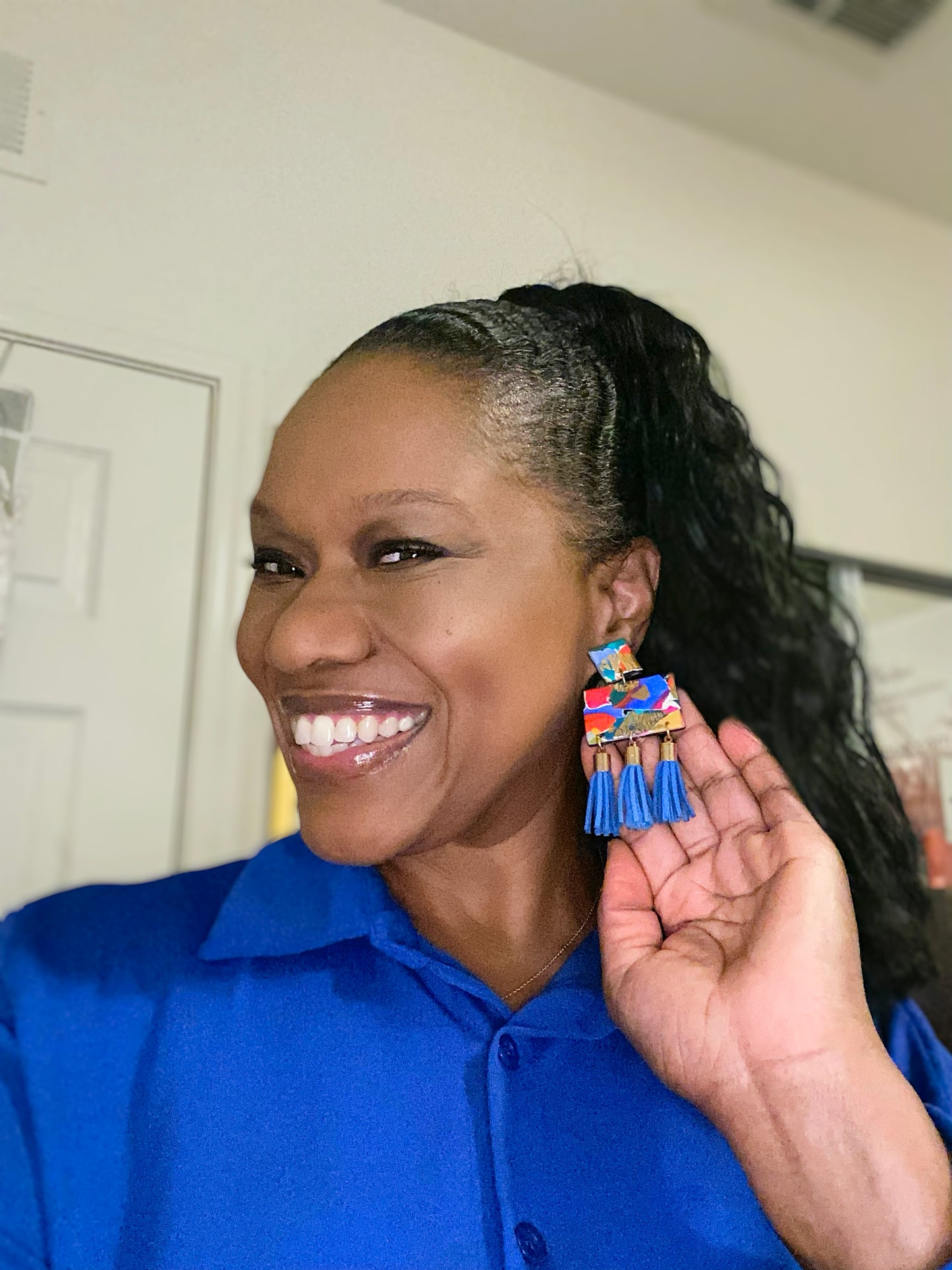 1980’s Themed - Hand Made Large Tassel Earrings