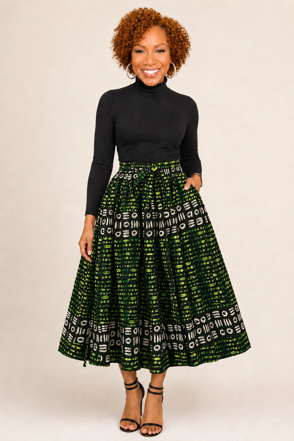 Ankara Midi Flare Skirt (1312 G)