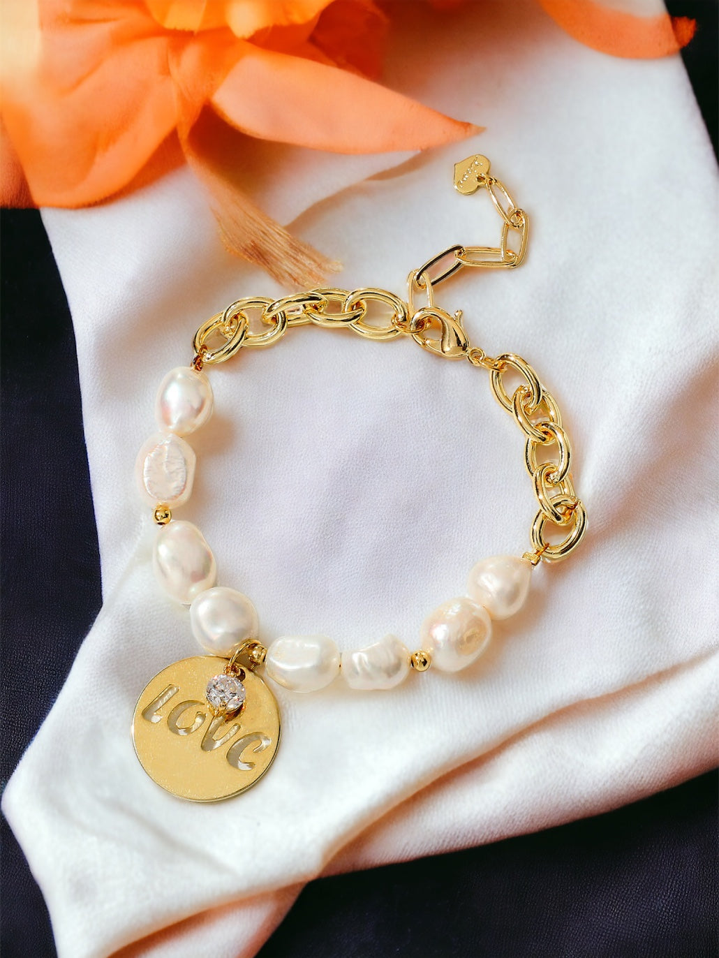 LOVE Freshwater Pearl Bracelet