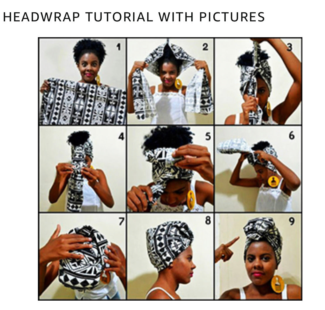 Hand Made Cotton Ankara Head Wrap and FaceMask Set