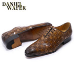 Luxury Italian Leather Oxford Lace-Up Shoes