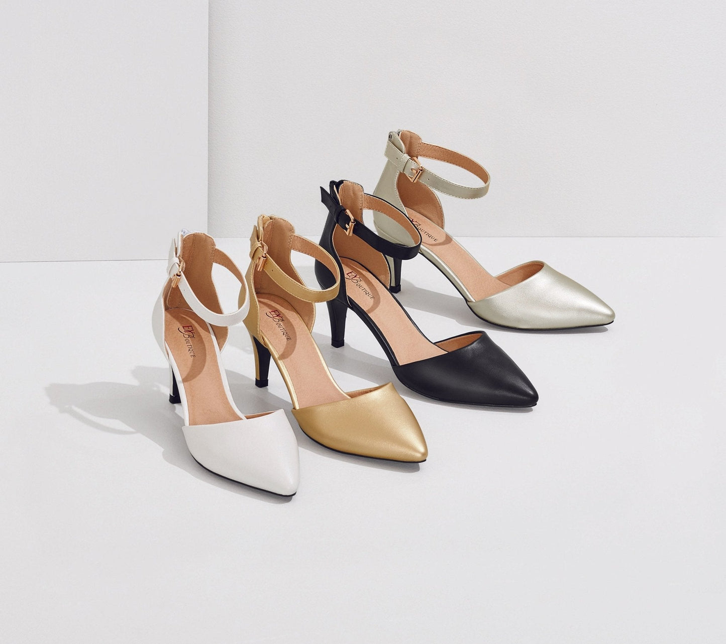 Ankle-Strap Pumps by EY Boutique
