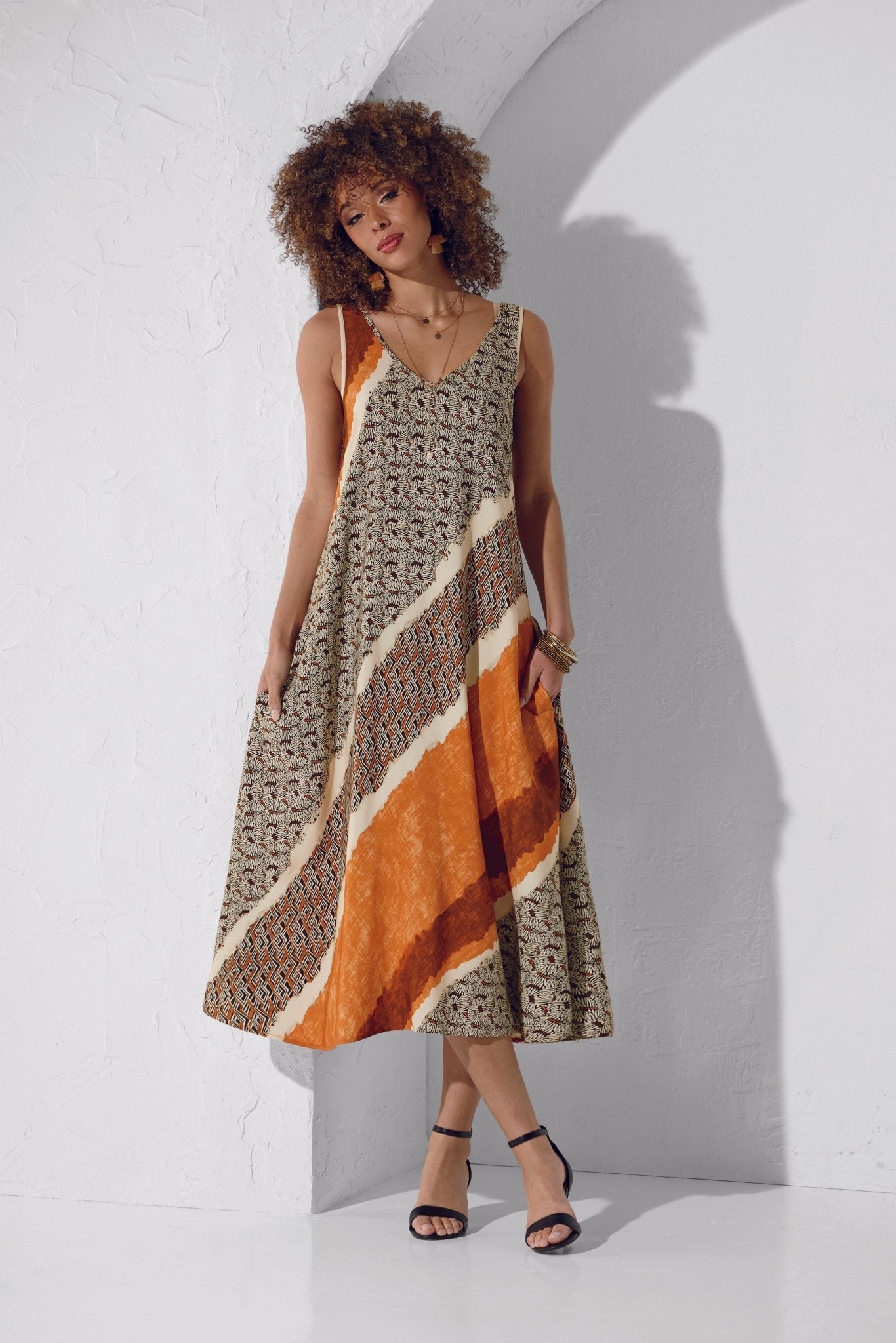 Flowing Sierra-Print Dress by Studio EY