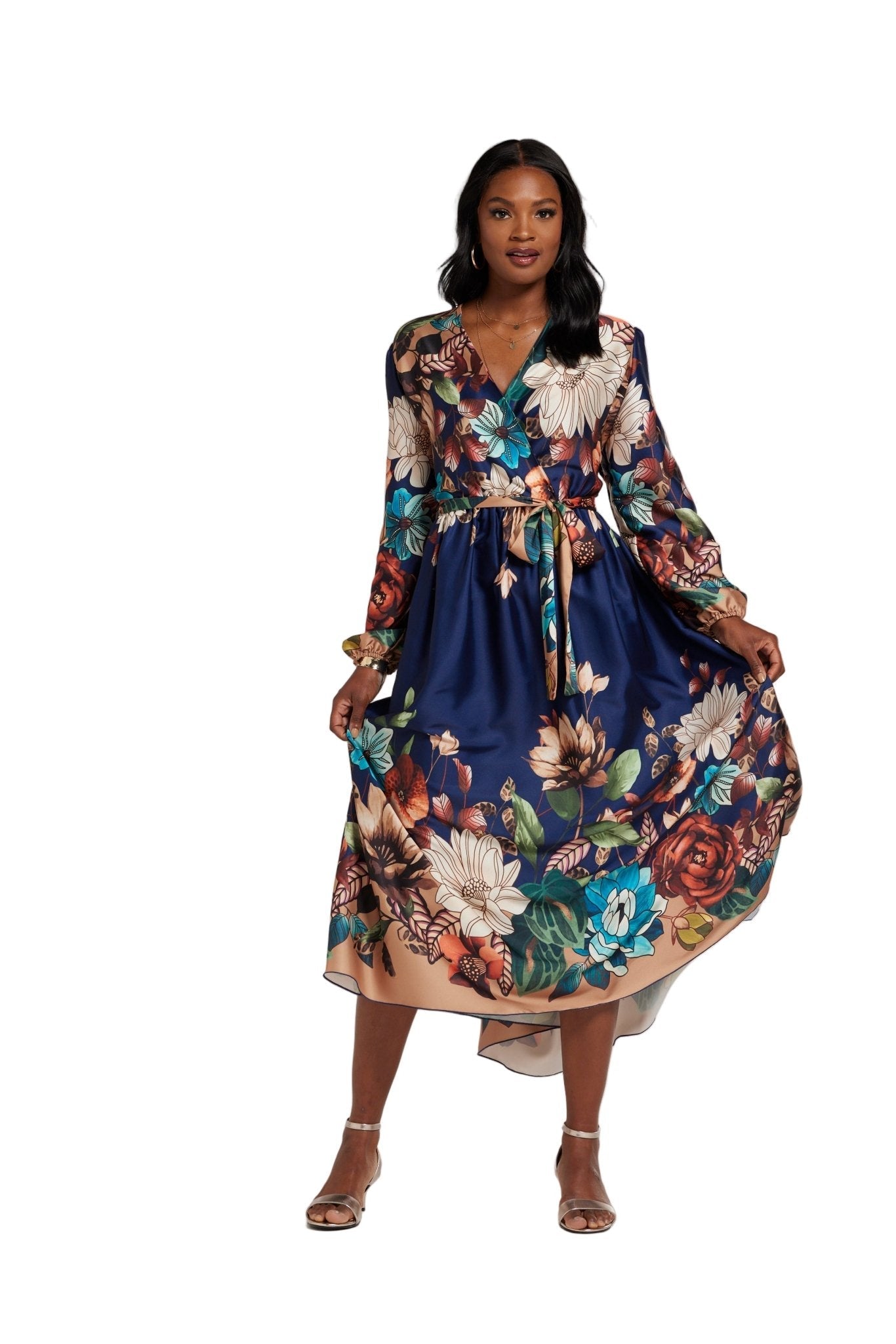 Blooming Flowers Wrap Dress by Studio EY