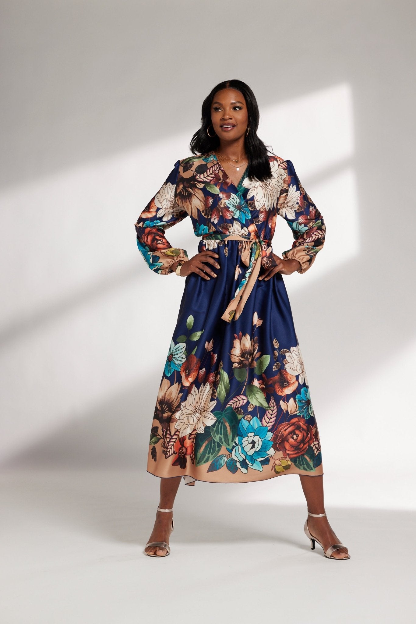 Blooming Flowers Wrap Dress by Studio EY