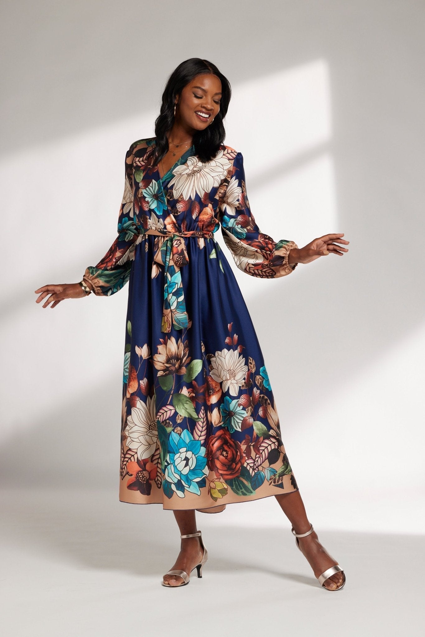 Blooming Flowers Wrap Dress by Studio EY