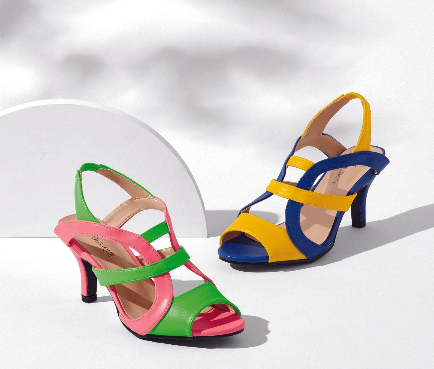 Bands of Color Strappy Sandals by EY Boutique