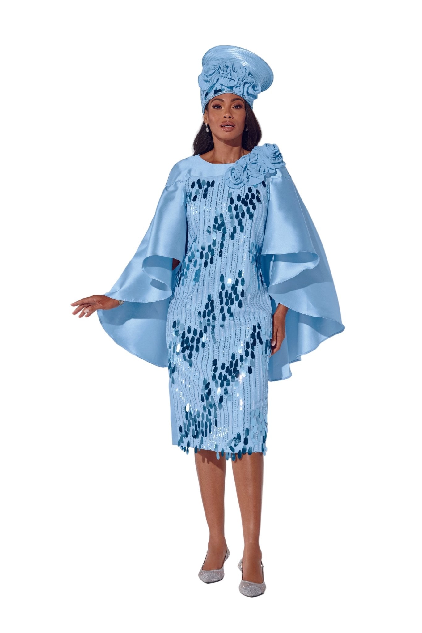 Flutter and Flowers Cape Dress by EY Boutique