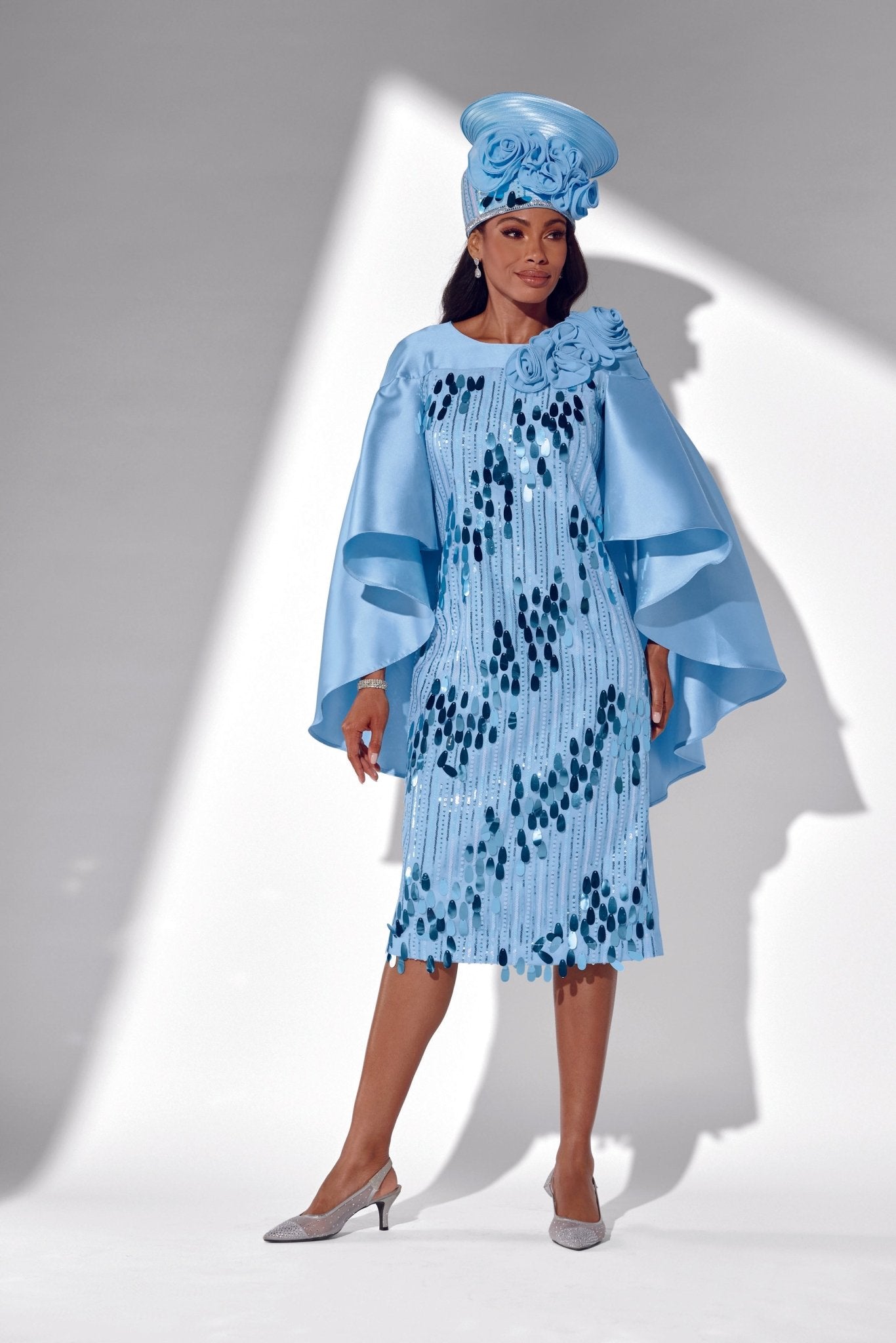 Flutter and Flowers Cape Dress by EY Boutique