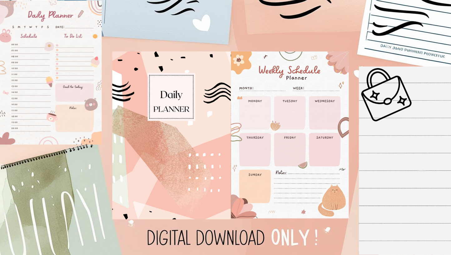 My Daily Planner Appointment Book - pdf printout (DIGITAL DOWNLOAD ONLY)