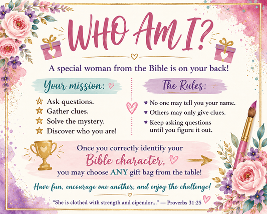 🌸 FREE DOWNLOAD: Women of Faith "Who Am I?" Bible Game 🌸
