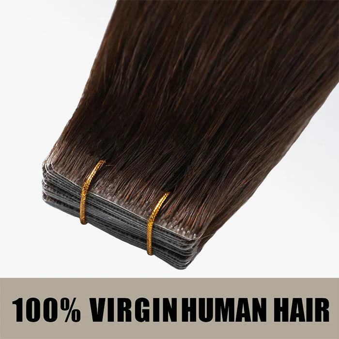 Seamless Injected Hand-Tied Invisible Tape In Hair Extension 20Pcs Virgin Human Hair