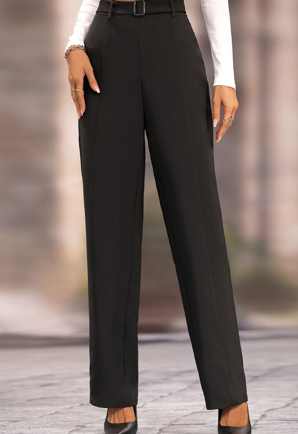 Long Loose Fit Straight Pants