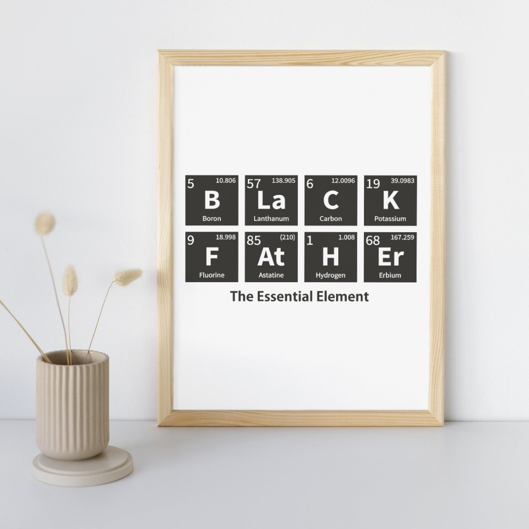 Black Father: The Essential Element - Periodic Table Digital File | Perfect for DIY Prints