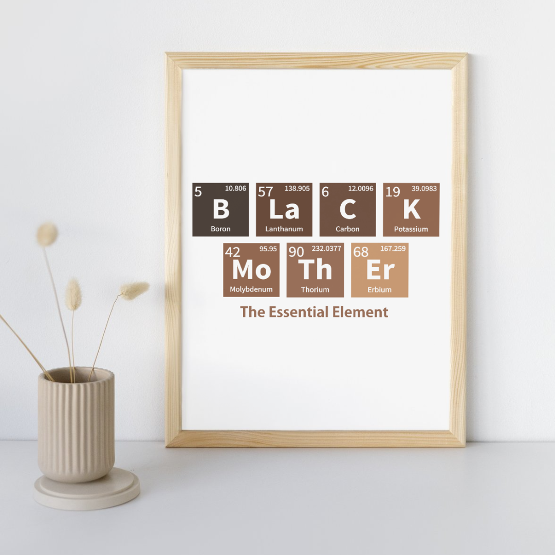 Black Mother: The Essential Element - Periodic Table Digital File | Perfect for DIY Prints