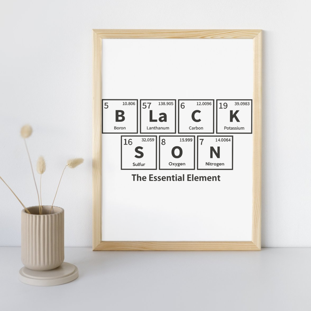 Black Son: The Essential Element - Periodic Table Digital File | Perfect for DIY Prints