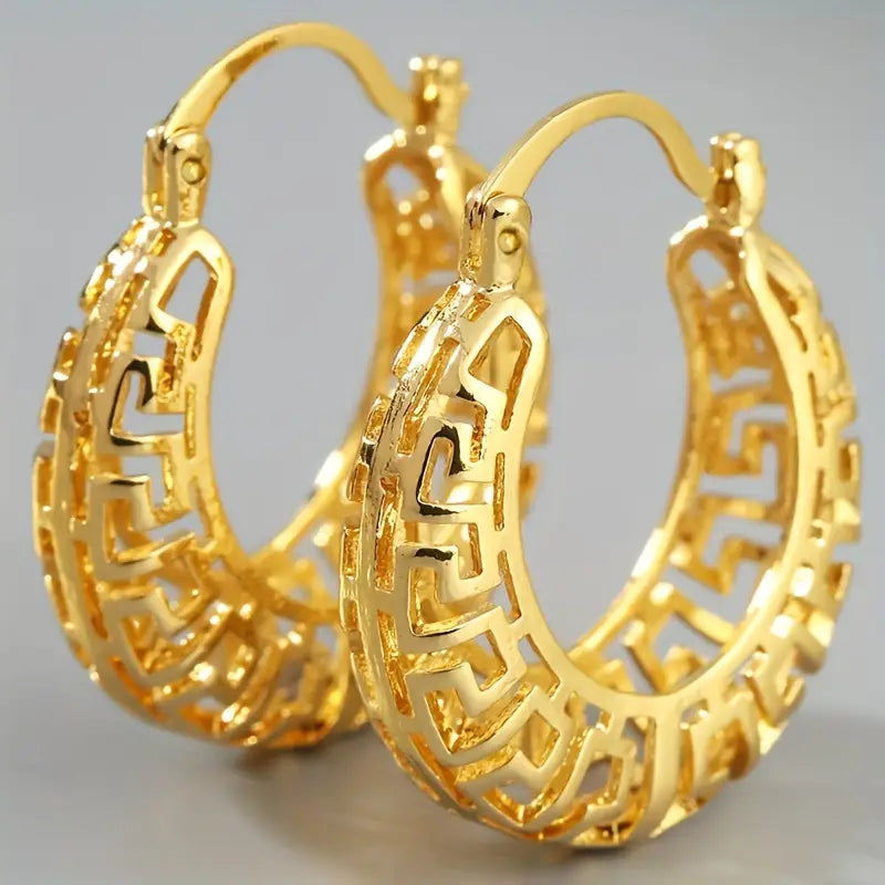 Big Chunky Golden Hoop Earrings